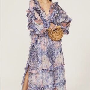 Bohemian Floral Maxi Dress Misa nwt xs